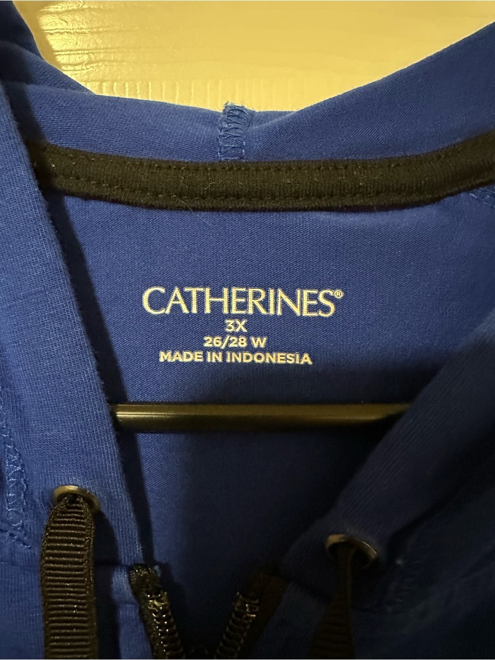 Catherines Women’s BlueFull Zip & Hoodie Stretch Plus Size 3X 26/28 Pockets - Picture 2 of 8